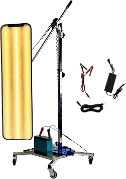 Professional PDR Paintless Dent Repair Leveling Lamp Stand, with a Freely Adjustable Shelf Light,Portable Storage A