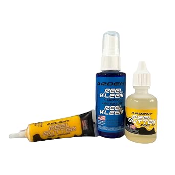 Ardent Reel Care Freshwater 3 Pack, Includes Reel Butter Grease - Kleen Cleaner and Butter Oil, Long Lasting Protection, Prevents Corrosion and Smooth Casting, Made in The USA
