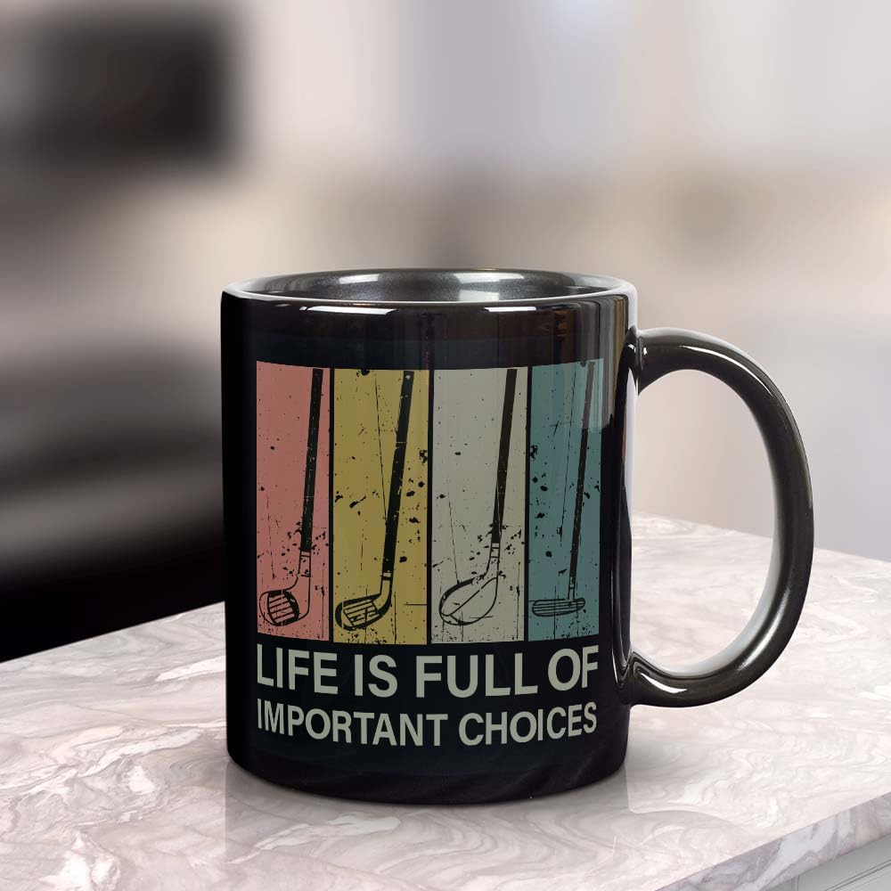 Life is Full of Important Choice Mug Golf Gifts for Dad 11OZ - Funny Golf Gift for Men, Husband - Golfer Gifts for Christmas Birthday - Image 4