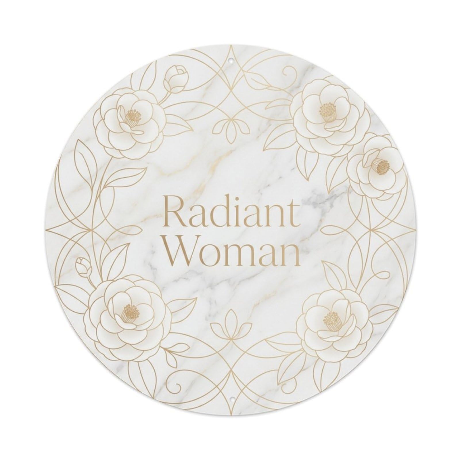 Elegant She Shed Floral Radiant Woman Metal Tin Sign