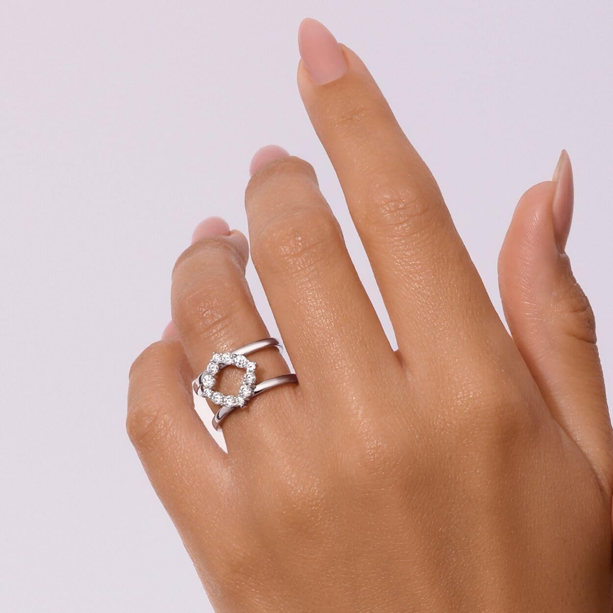 18K White/Yellow Gold Plated Silver Ring With 0.60 Cttw Lab Grown Diamond/Moissanite, Ring For Women, Gift For Her Jewelry For Women Comes With Gift Box