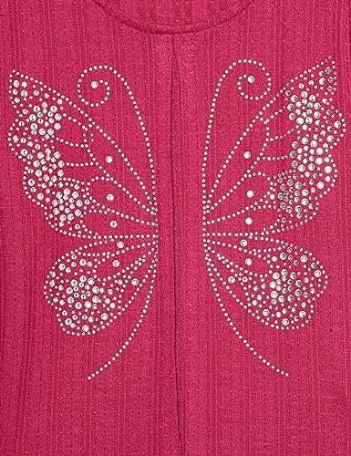 Image of Speechless Girls' Butterfly Rhinestone Long Sleeve Top