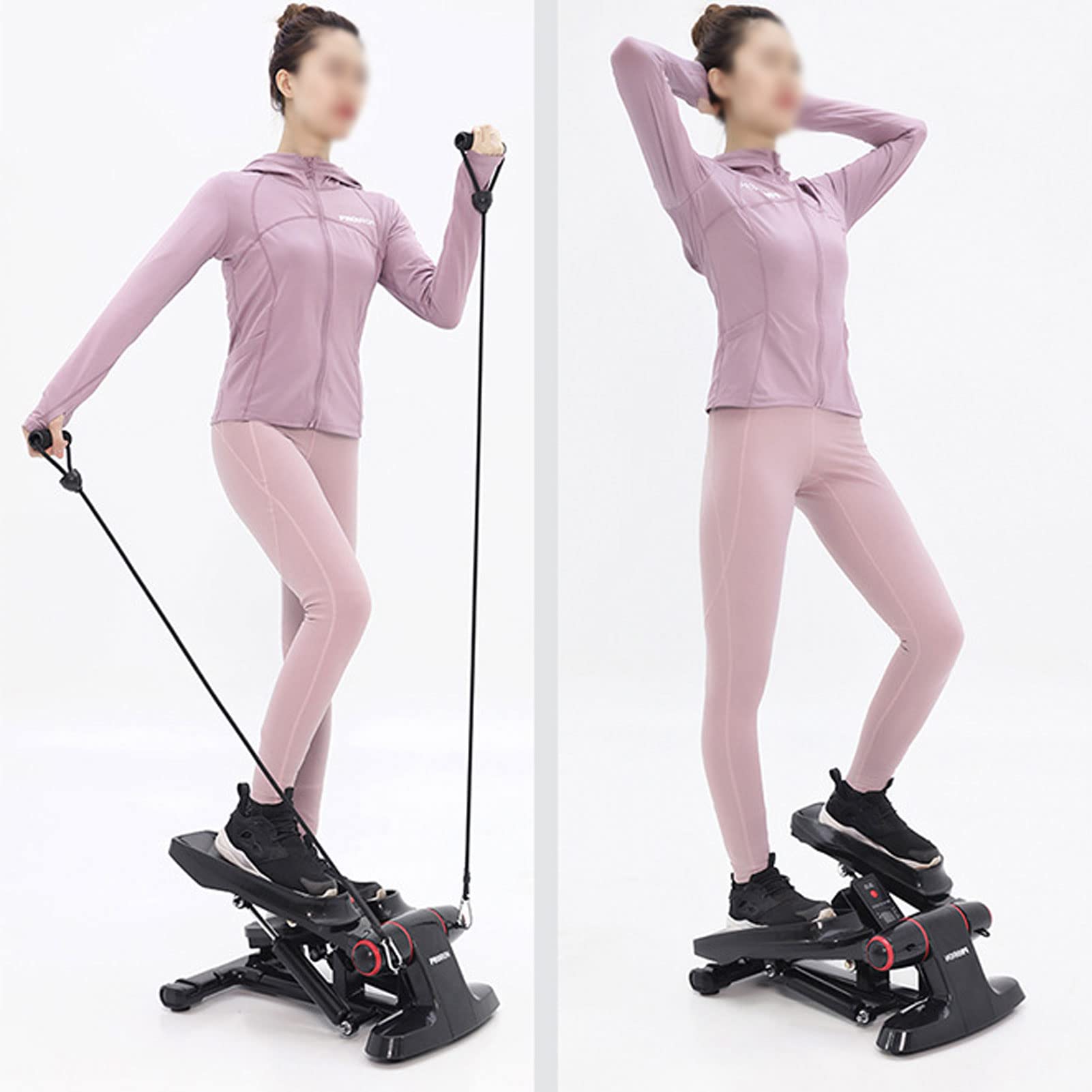Stepper Mini exercice avec écran silencieux avec bandes de résistance Système hydraulique d'absorption des chocs Capacité de charge maximale 150 kg
