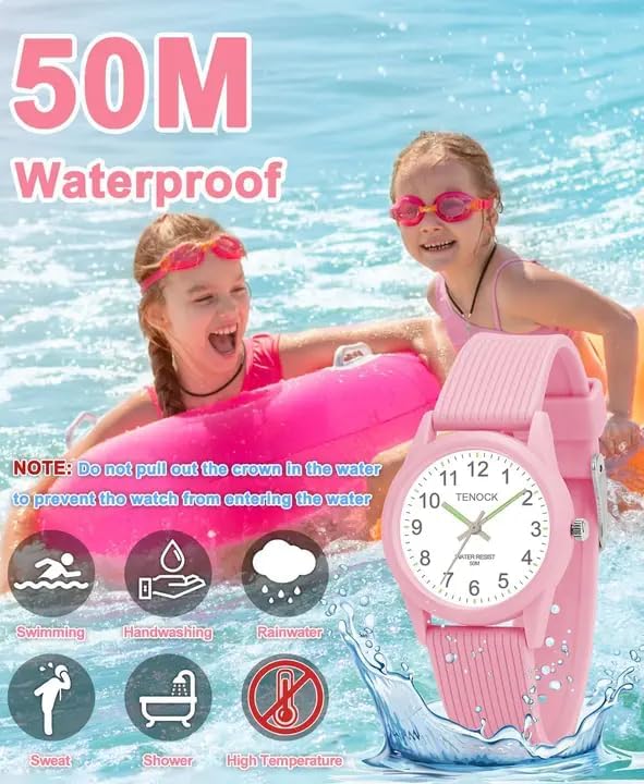 Image of Kids Analog Watch Waterproof Learning Time for Boys Girls Ages 4-12