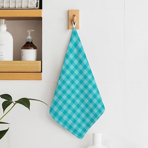 Miniatura 6 de Decorative Hand Towels for Bathroom - Retro Green Plaid Print Soft Absorbent Small Bath Hand Towels for Kitchen, Farmhouse, Spa, Hotel, Guest Tea