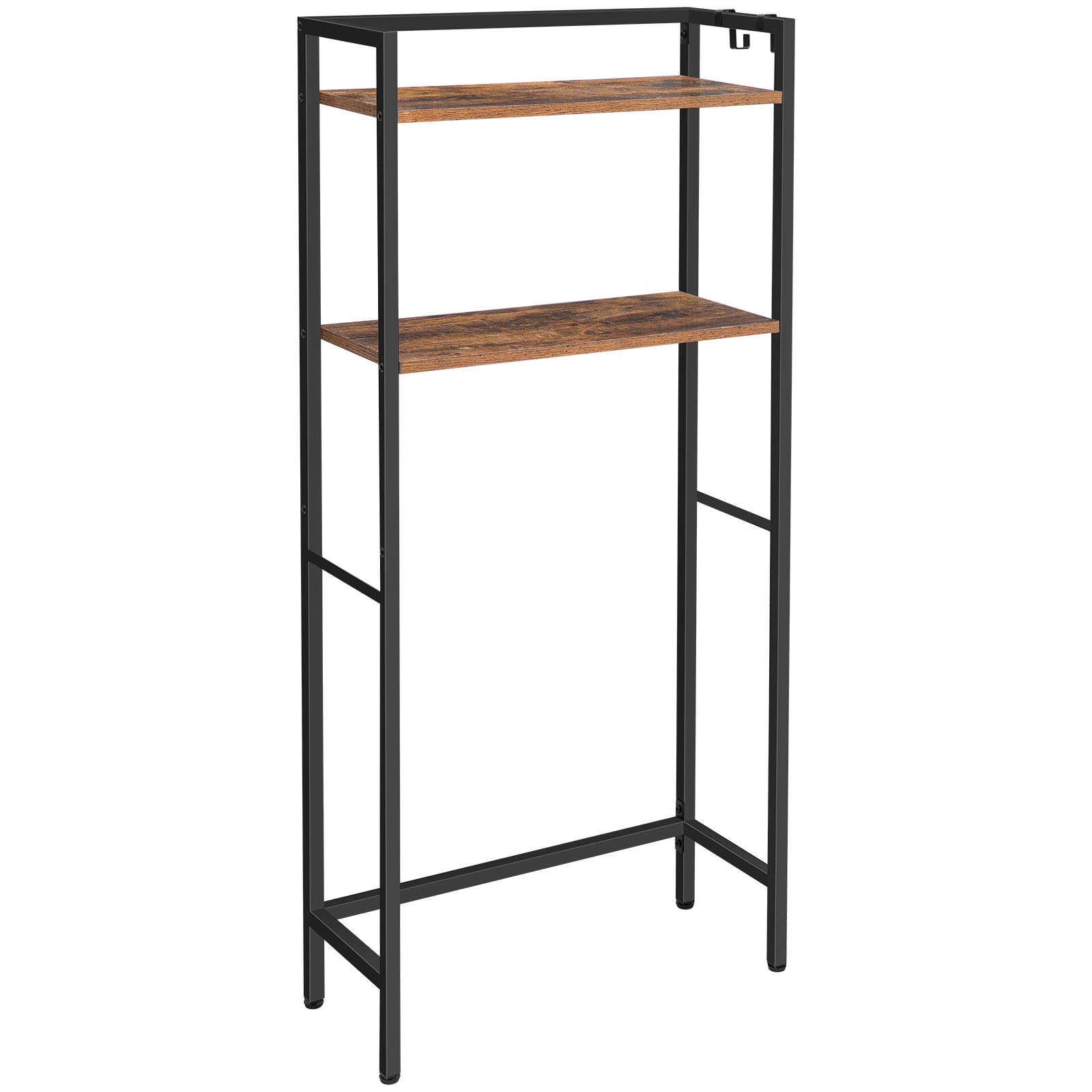 Buy HOOBRO Toilet Storage Rack, 2Tier Bathroom Space Saver with Hooks, Industrial Bathroom Over