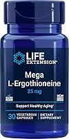 Vista 1 de Life Extension Mega L-ergotioneína, aminoácido de envejecimiento saludable, antioxidante, potente dosis de 25 mg, L-ergotioneína, sin gluten, sin
