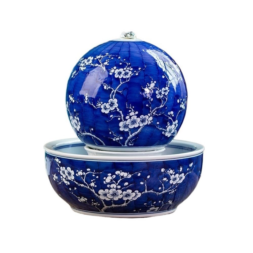 Humidificateur d'eau et fontaine de table décorative en porcelaine traditionnelle
