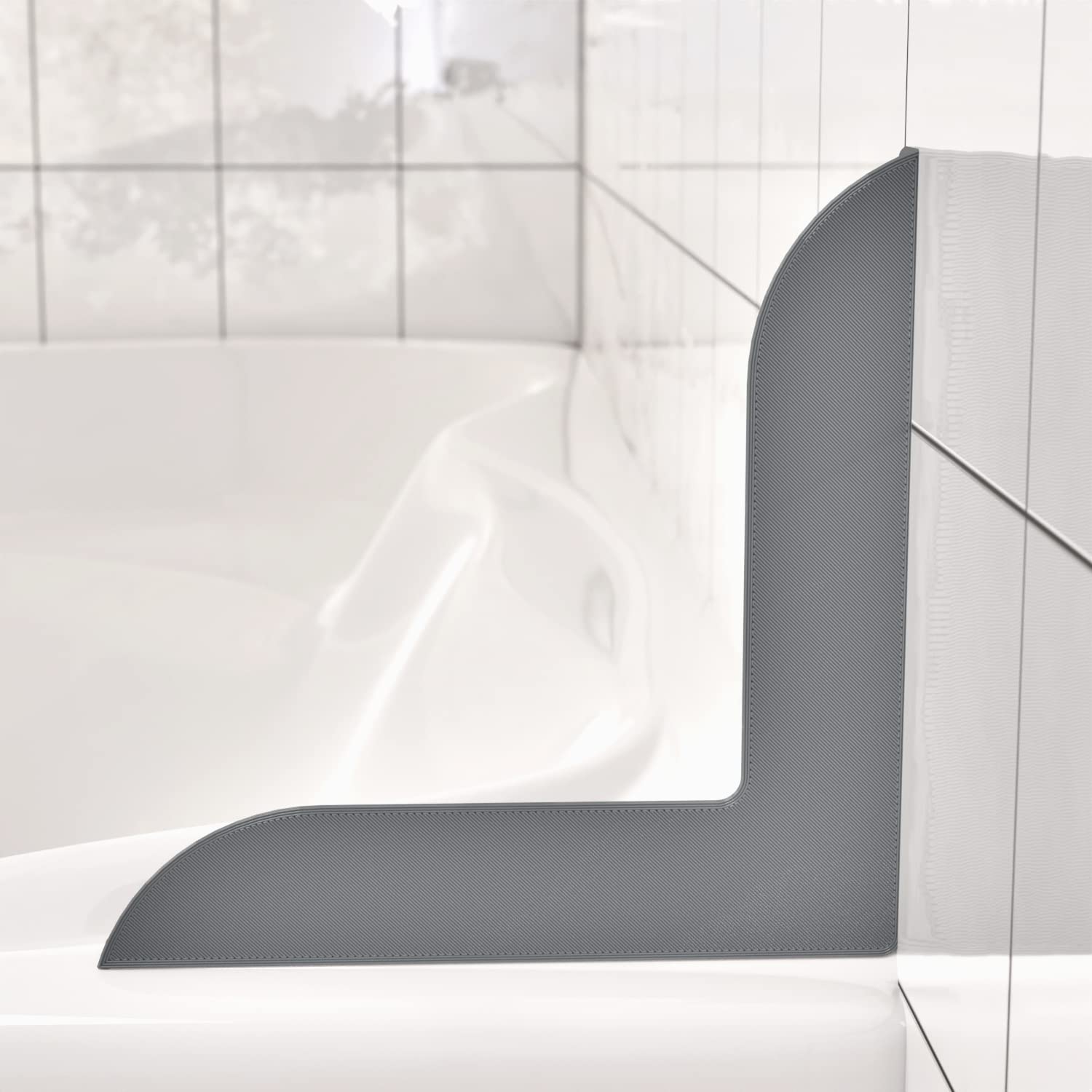 3D Cabin Shower Splash Guard - Bathroom Protector Shield (Grey)