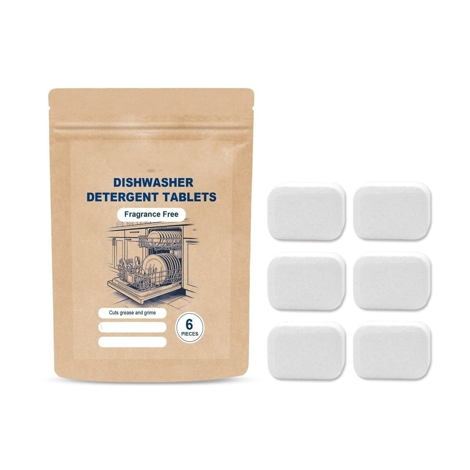 Reinigungstücher for die Spülmaschine, 6er-Pack