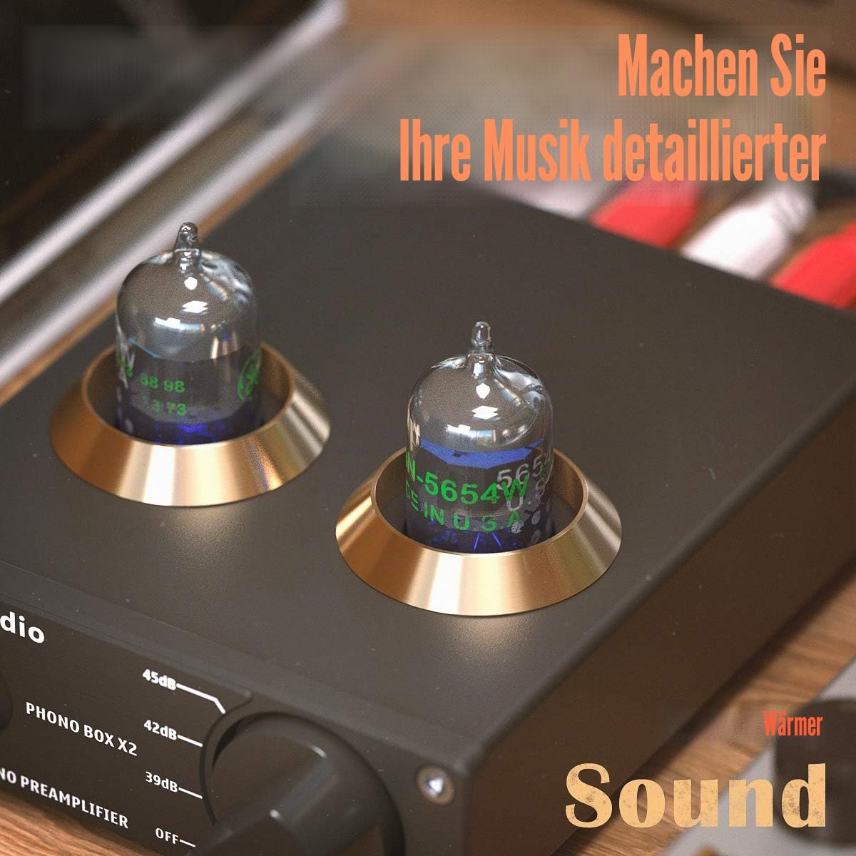 Fosi Audio 5654W Vakuumröhren 2 Stücke, 7-Pin Aufrüstung für 6AK5/6J1/6J1P/EF95 Kupplungsröhren, geeignet HiFi Verstärker