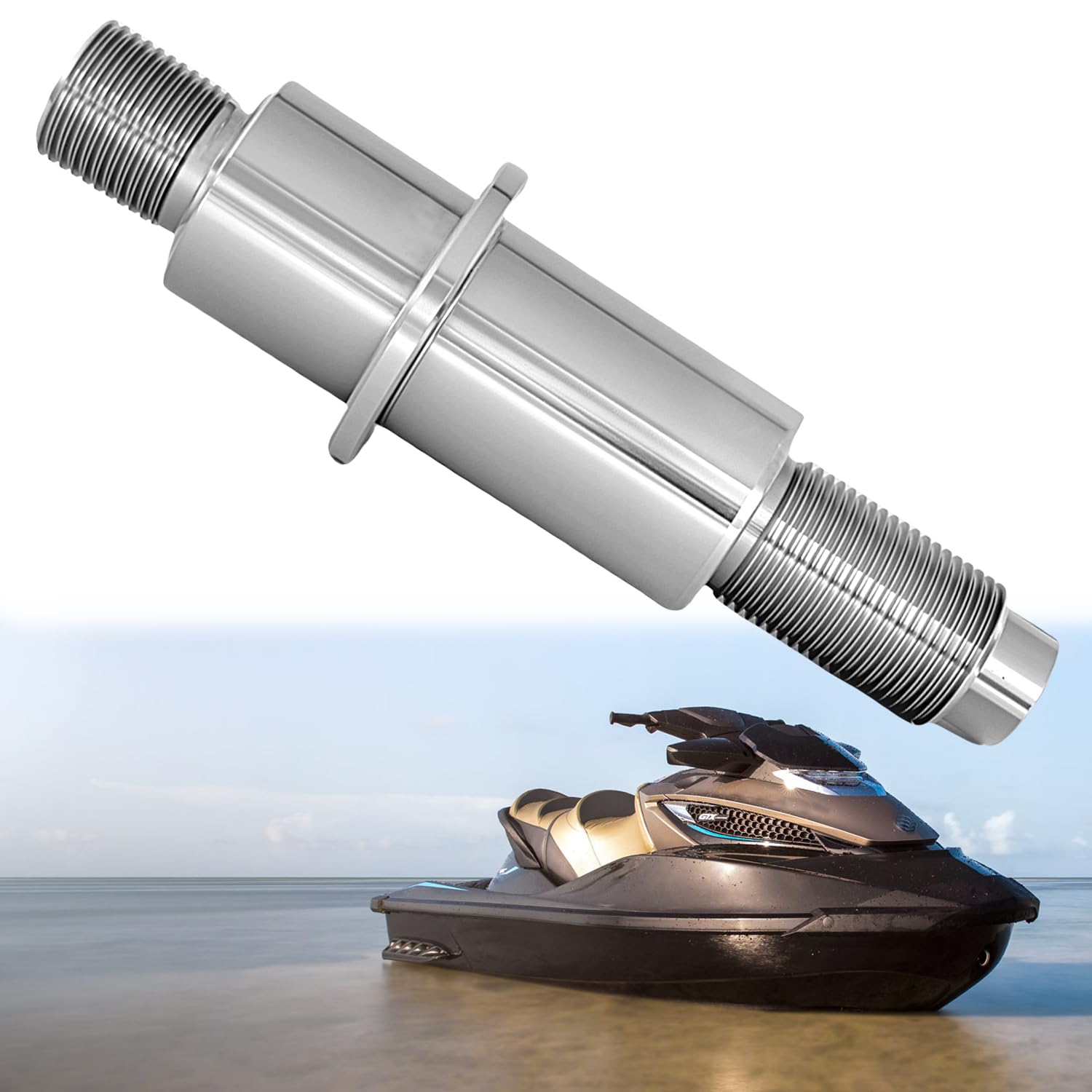 304 Stainless Steel Impeller Shaft Compatible with Replace Part # 267000388 Sea-Doo GTR GTI GTS GTX RXT RXP RXP-X PRO Wake Challenger 90 130 155 170 180 210 215 225 230 255 260 300