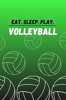 Eat. Sleep. Play. Volleyball (Black & Green): Journal