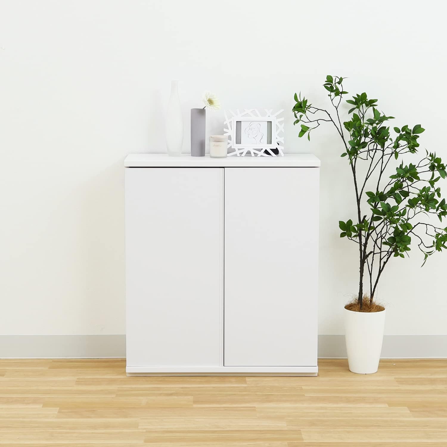 Shirai Sangyo PTS-8575D WH Undercounter Storage, Width 29.5 inches (75 cm), Depth 11.6 inches (29.6 cm), Height 33.5 inches (84.9 cm), Door Type