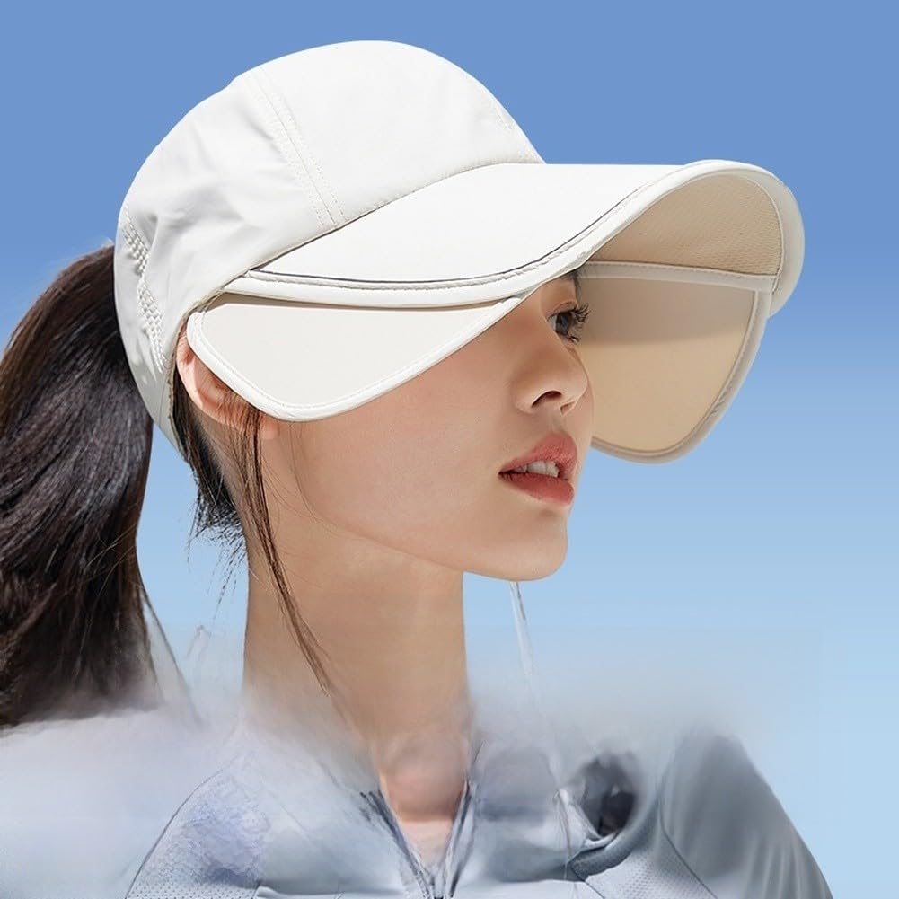 Visera Solar para Mujer UPF50+ ala Ancha Protección Total Visera
