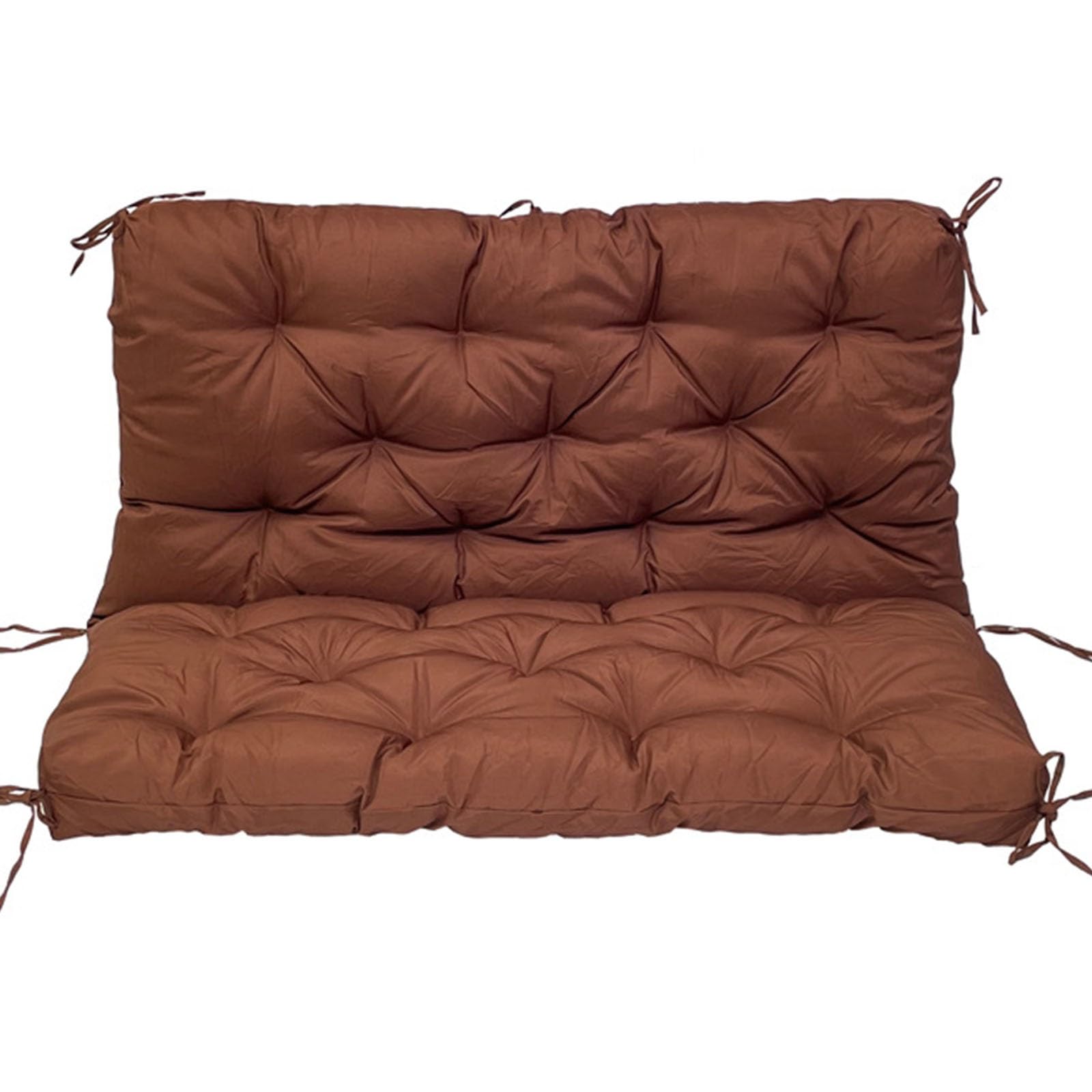 Coussin de balancelle imperméable café foncé avec dossier pour chaise de jardin