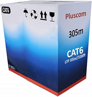 NTEK 305M Cat5e Network Ethernet Cable FTP | RJ45 CCA Network Cable | LAN Ethernet Network Cable Reel Cat 5e Reel AWG24 Ethernet LAN FTP Roll Bulk CCA Cable / 1000ft Networking