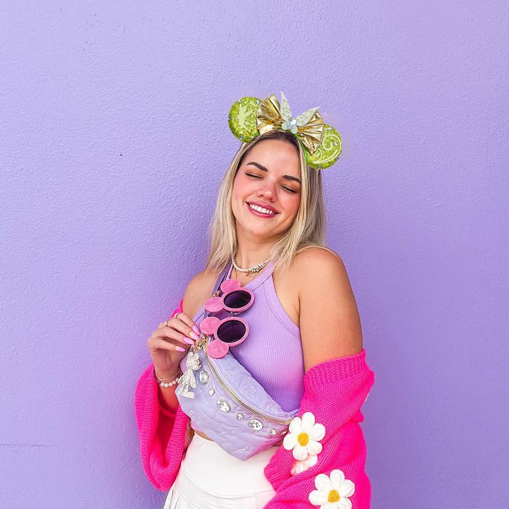 Bolonar  Sequin Bow Fairy Mouse Ears Headband for Women