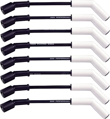 Miniatura 4 de Juego de cables de bujía de cerámica rica Accel 9070C Extreme 9000 compatible con terminales LS LS3 LS4 LS7 motores