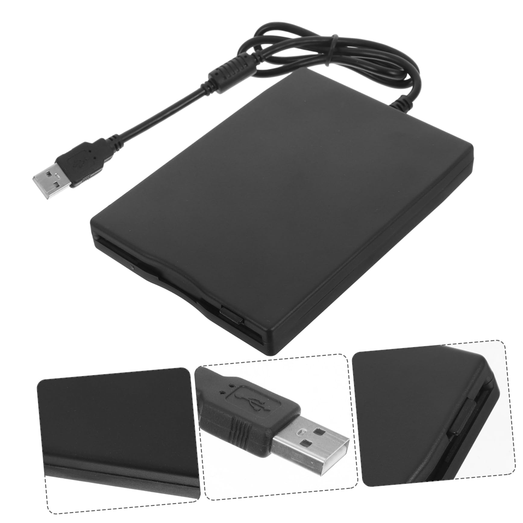 SHINEOFI Unità Floppy Disk USB 2.0 Esterna, Lettore per Laptop e Desktop, Struttura Leggera in Abs, Compatibile con Sistemi Operativi
