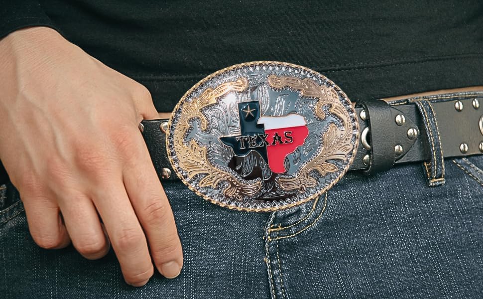 WMG Western Belt Buckles for men women - Texas Map Buckles - Rodeo Cowboy Belt Buckle - Fits Up to 2 Inch Belts - Image 7