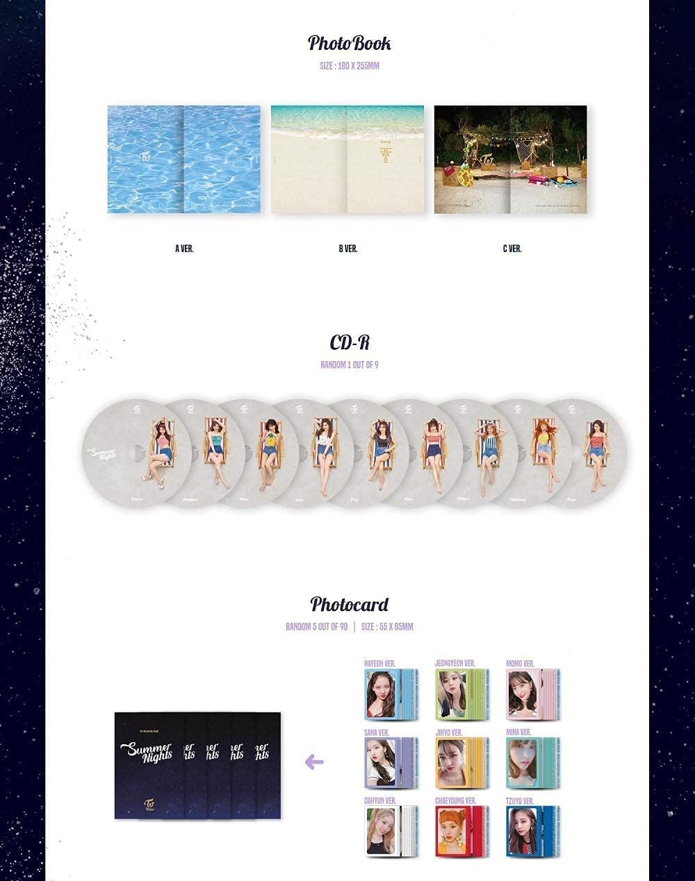 Amazon.com: TWICE - Summer Nights (2nd Special Album) Album+Extra
