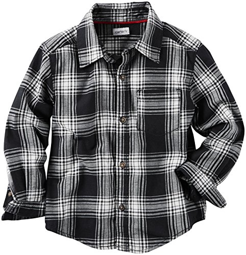 Carter's Boys' Woven Buttonfront 243G632, Plaid, 5T #TOP11