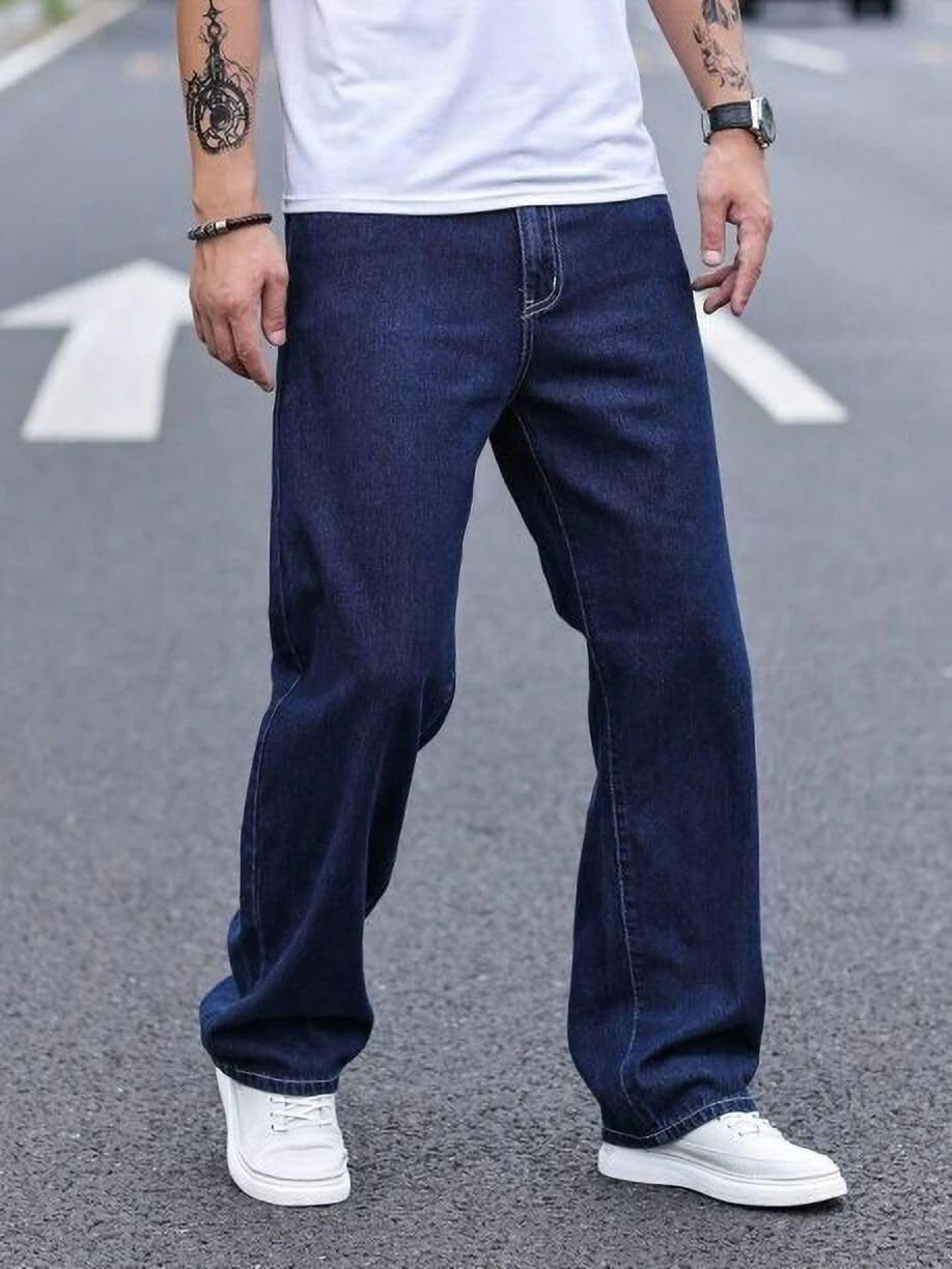 rend Denim Fabric Straight Fit Mid Rise Dark Blue Men Jeans (STF-RD-03-101)-picture-49