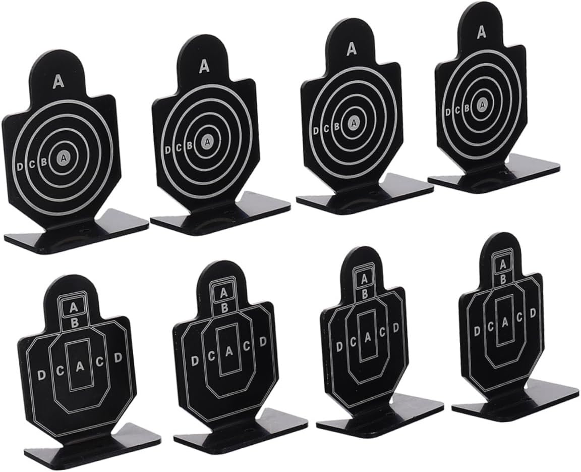 Luxshiny 2 Boxes Aluminum Alloy Indoor Entertainment Targets with Shooting Game Training Stands for Personal and Professional Use