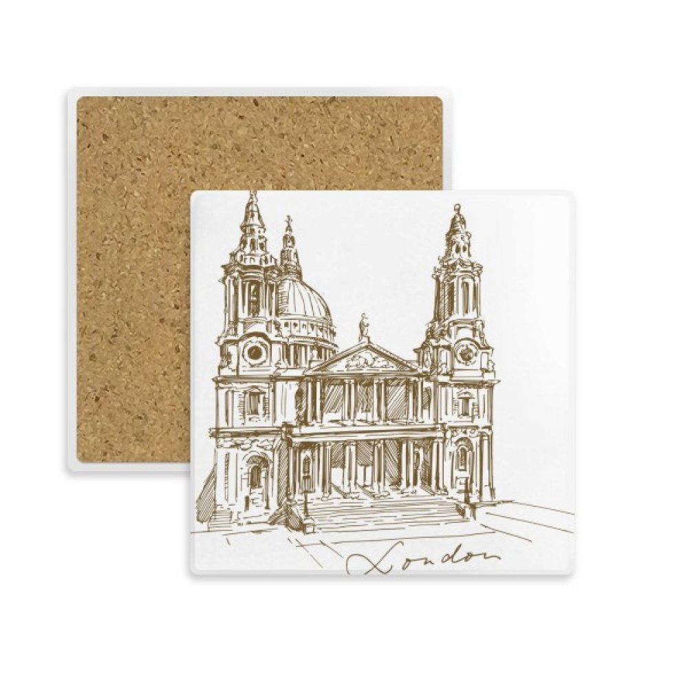 Dessous de verre pierre absorbante de la Cathédrale de Londres style premium