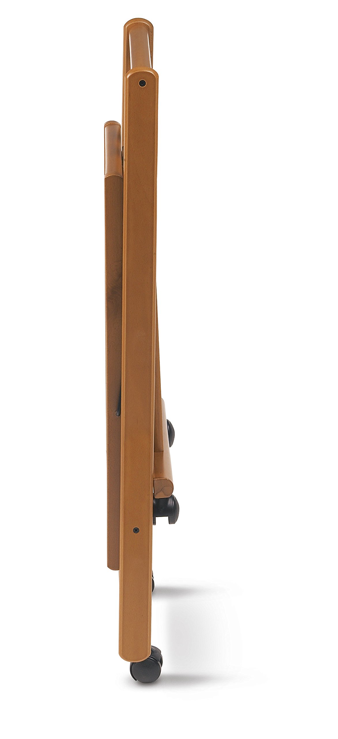 ARREDAMENTIITALIA Arredamenti Italia Camarera para Bebidas GIMMY, Madera - Plegable - 2 bandejas - Elegante - Color: Madera de Cerezo Ar-It il Cuore del Legno