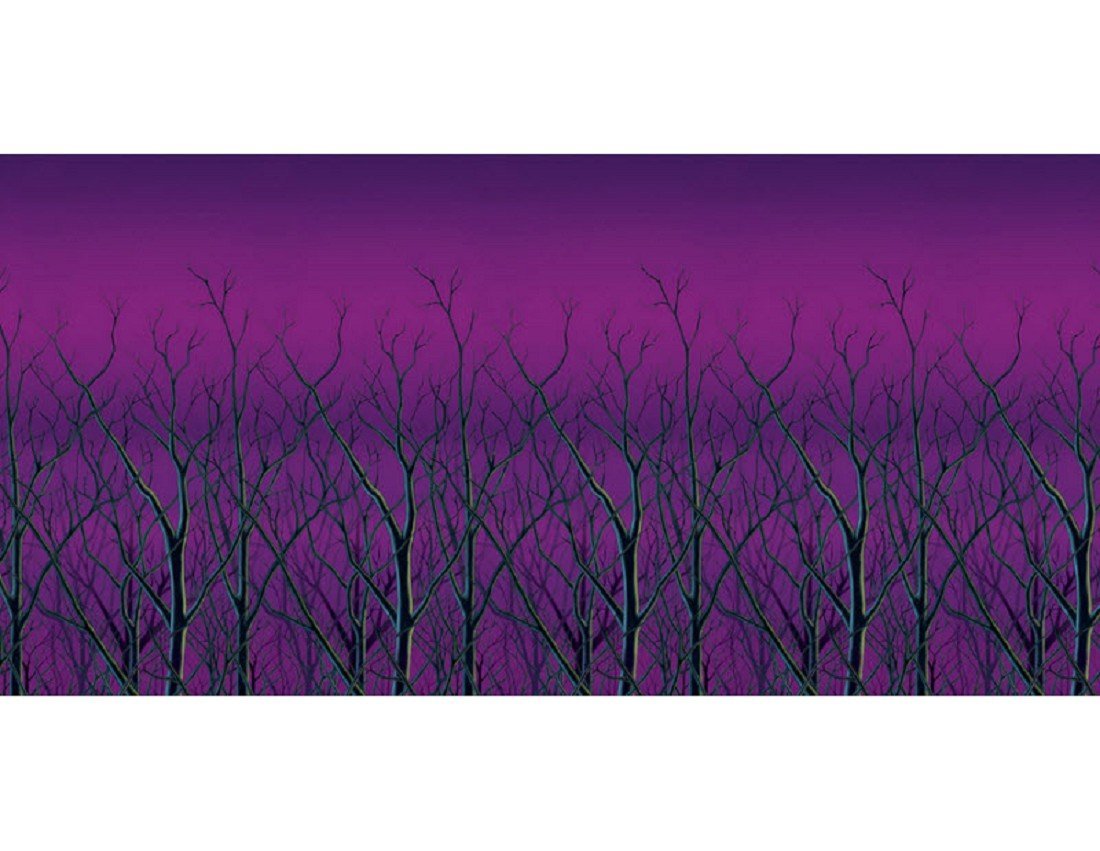 Beistle Spooky Forest Treetops Backdrop