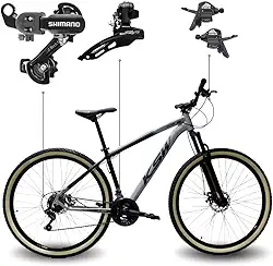 Bicicleta Aro 29 KSW XLT 100 21 Marchas Shimano Quadro Alumínio Freio Hidráulico MTB