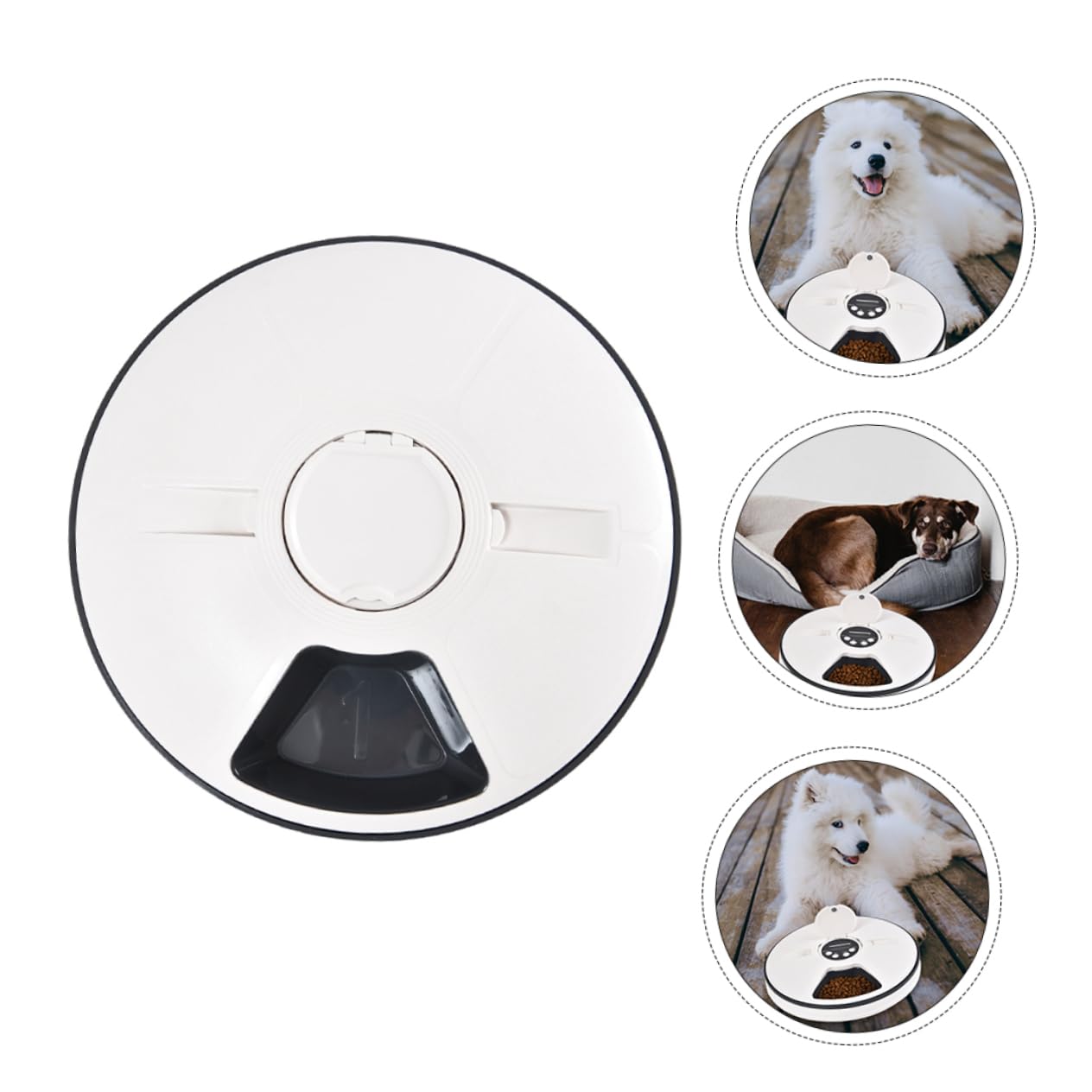 Sosoport Comedero Automático para Perros y Gatos Temporizador Antideslizante Resistente Mordeduras