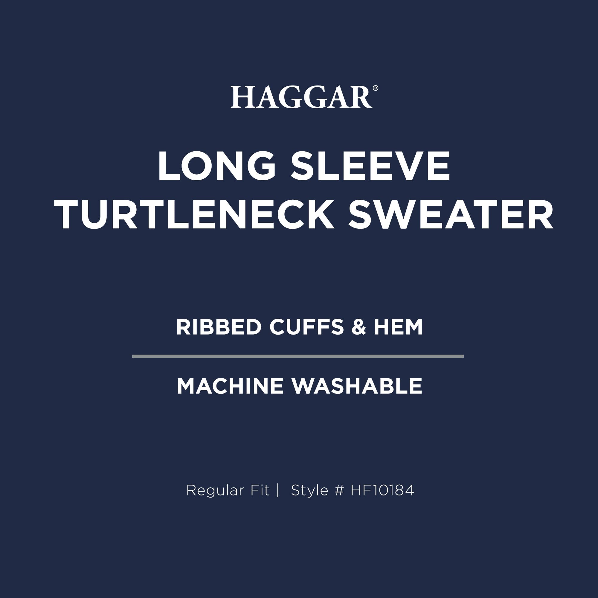 Haggar Mens Long Sleeve Turtleneck Sweater Suéter pulóver para Hombre