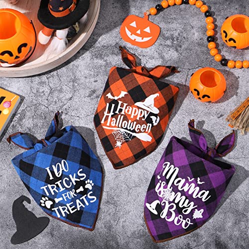 3 pack happy halloween dog bandanas classic plaid fall thanksgivng christmas xmas holiday pet bandanas scarf triangle bibs kerchief gift set costume decoration for small medium large puppy dog cat pet 7 3 pack happy halloween dog bandanas classic plaid fall thanksgivng christmas xmas holiday pet bandanas scarf triangle bibs kerchief gift set costume decoration for small medium large puppy dog cat pet - image 8