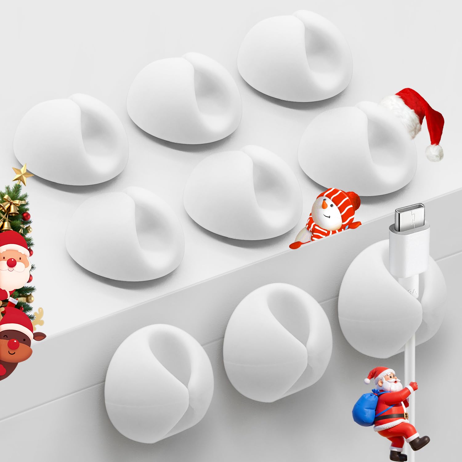 Clip Adesive Per Organizzare I Cavi: Set Da 10 Pezzi In Silicone Per Scrivania E Casa