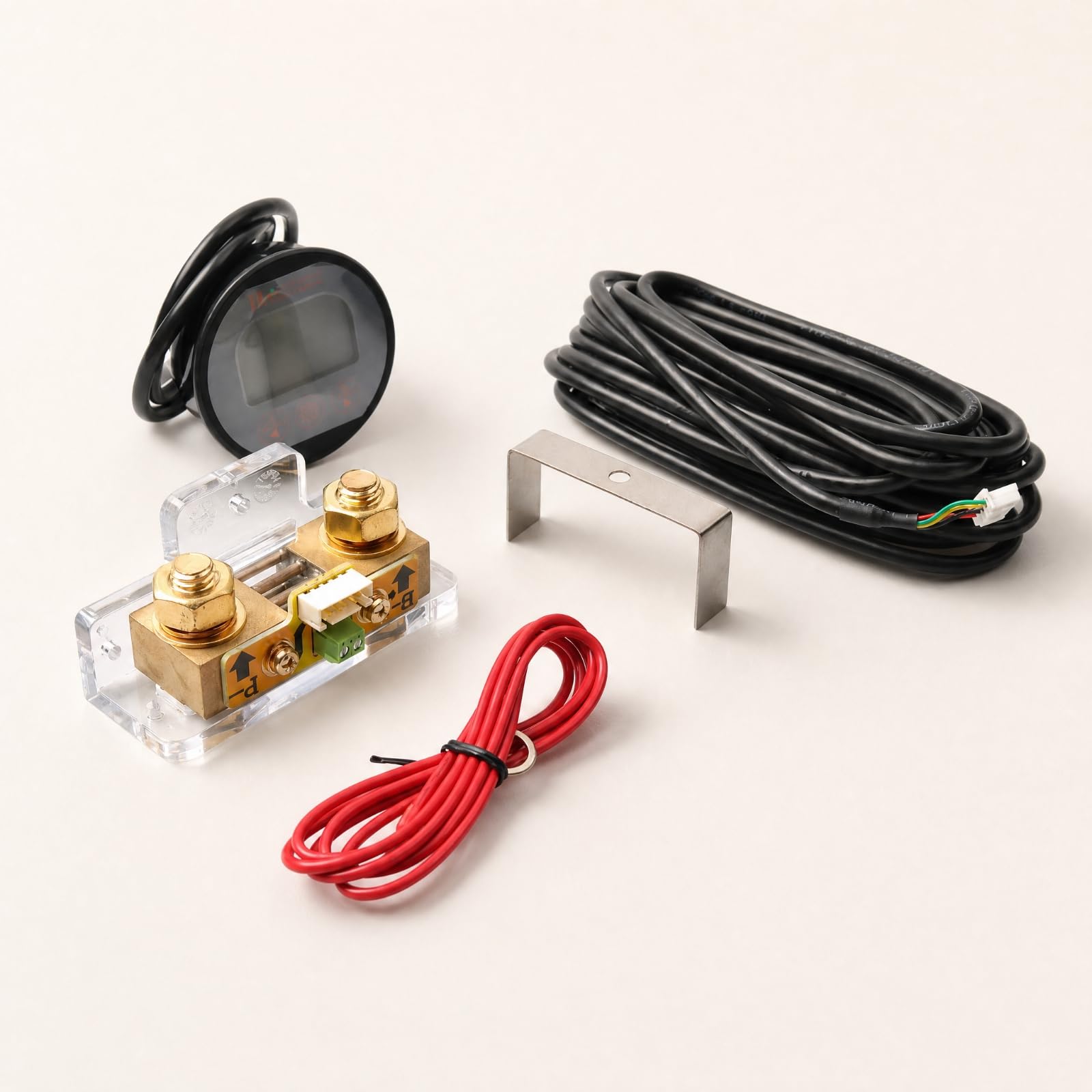 Compteur -120V En Laiton Robuste Moniteur Bloc D'alimentation à Écran Rétroéclairé Polyvalent Compteur pr Bateau