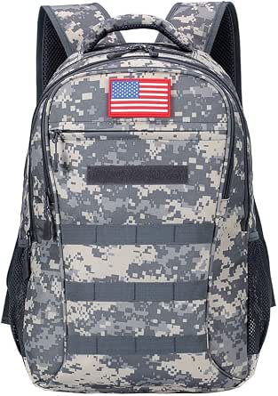 Outdoor Plus Tactical Camo Boys Backpack for School, Military Style, USB Port, Waterproof, 40L
