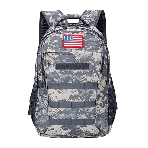 outdoor plus Camo Backpack,Military Boys Backpacks for School,Army Bookbag with USB Charging Port,30l/40L
