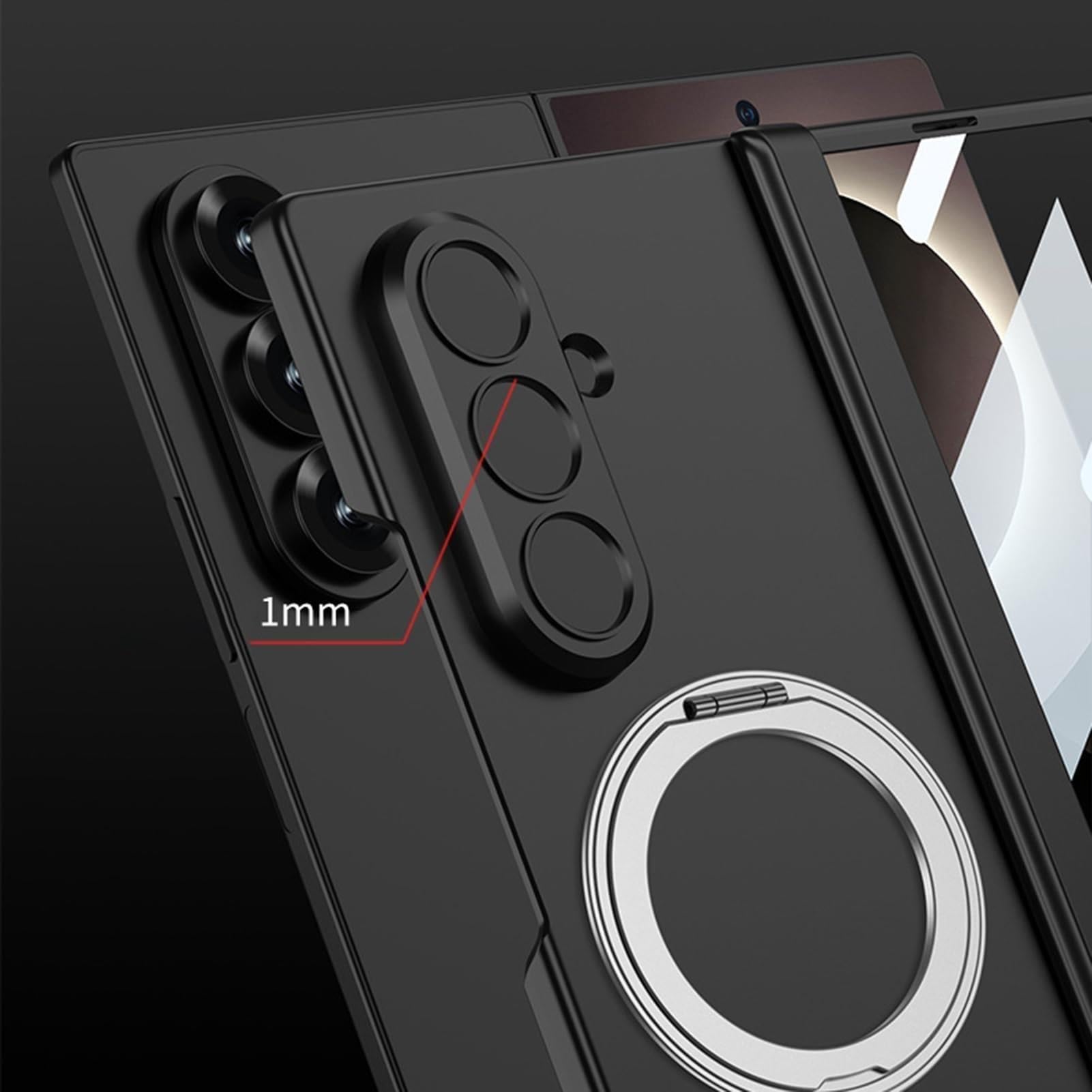Custodia Per Samsung Galaxy Z Fold 8 Ultra, Ultra Sottile Staffa Case | With Anti-Impronta Proteggi Schermo Custodia(Marrone)