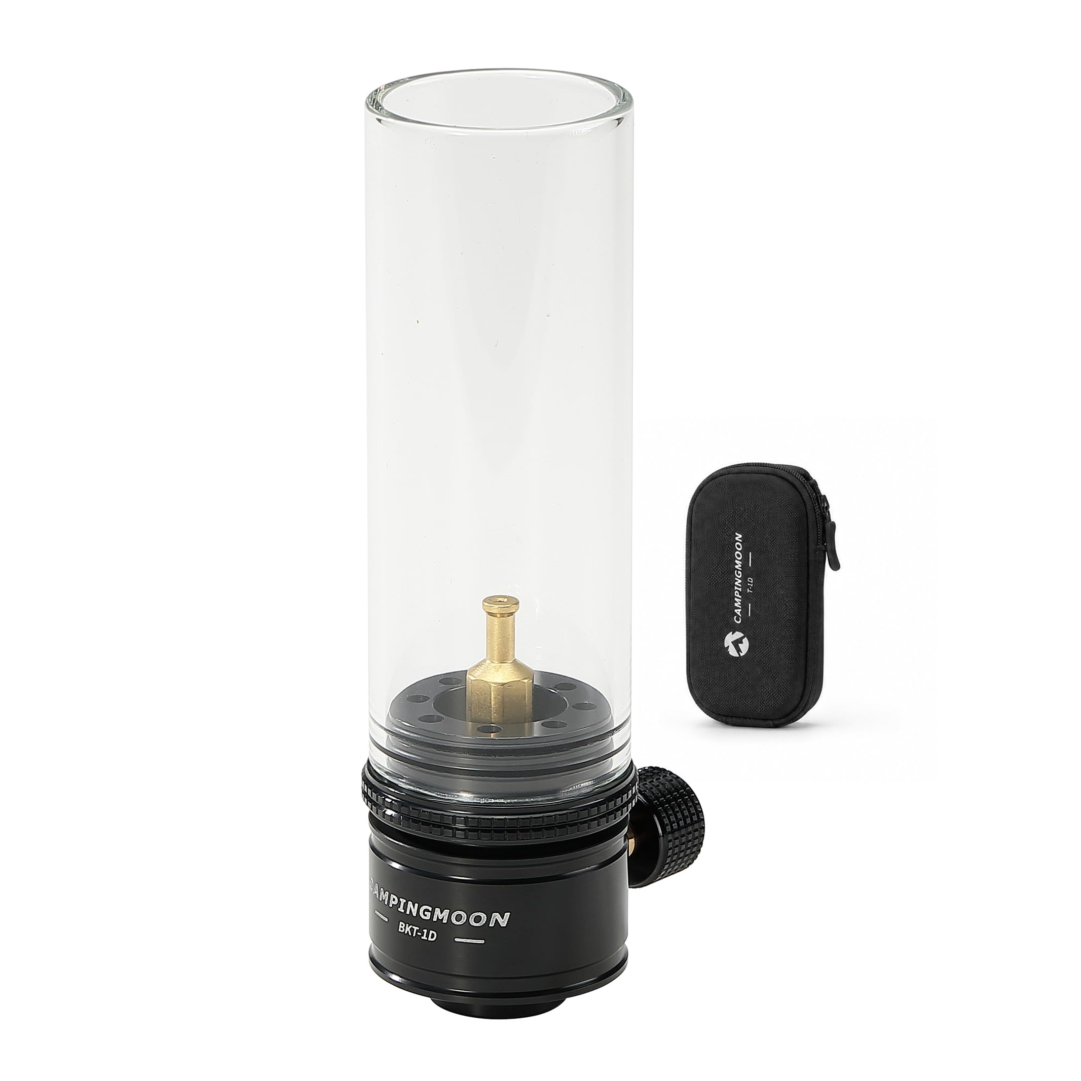 CAMPINGMOON Gas Candle Lantern for EN417 Canisters with EVA Case (Black)