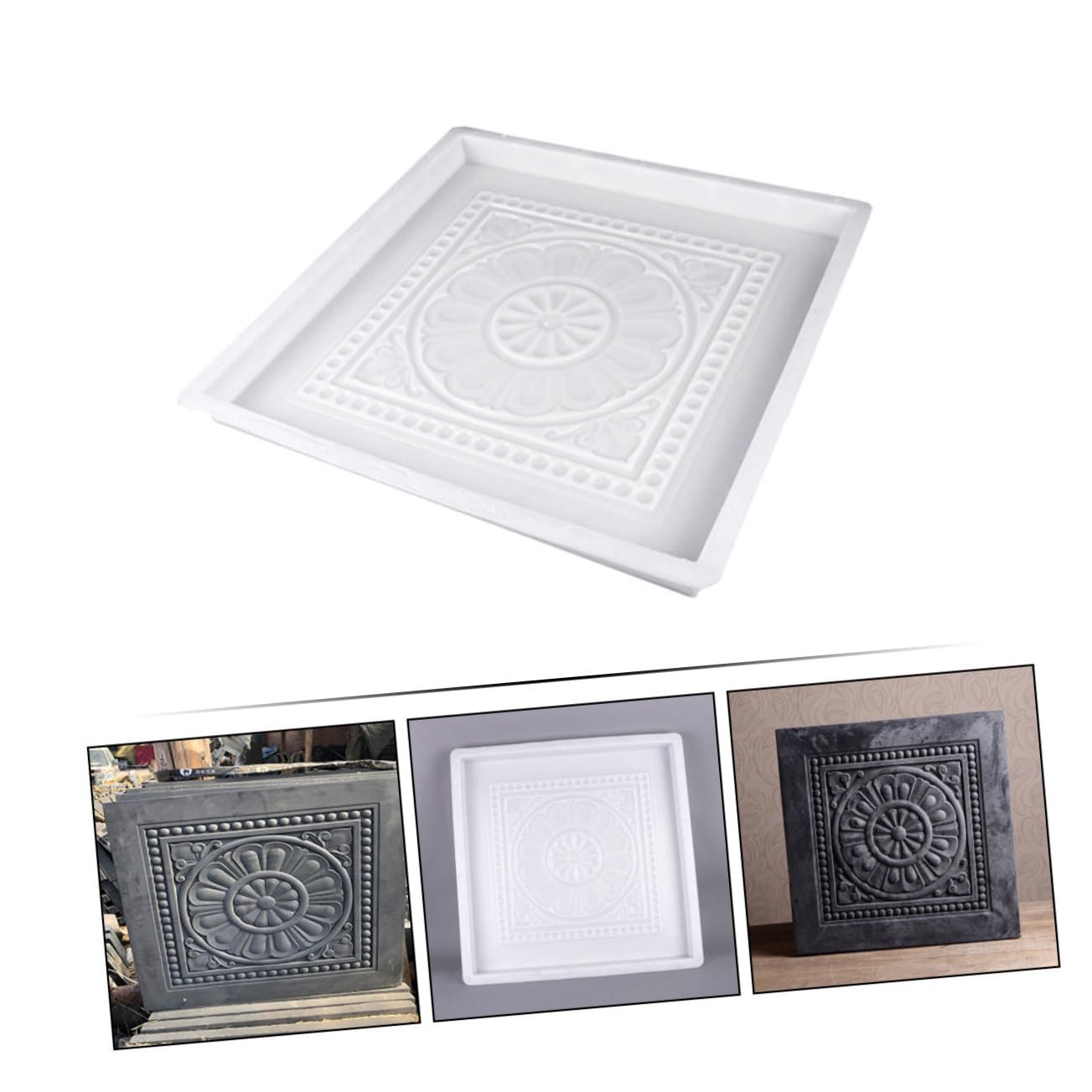 DOITOOL Pavement Mold for Concrete Pathway Antique Design Cement Floor Tile Mold Easy to Use for Garden Walkways and Courtyards Durable Material