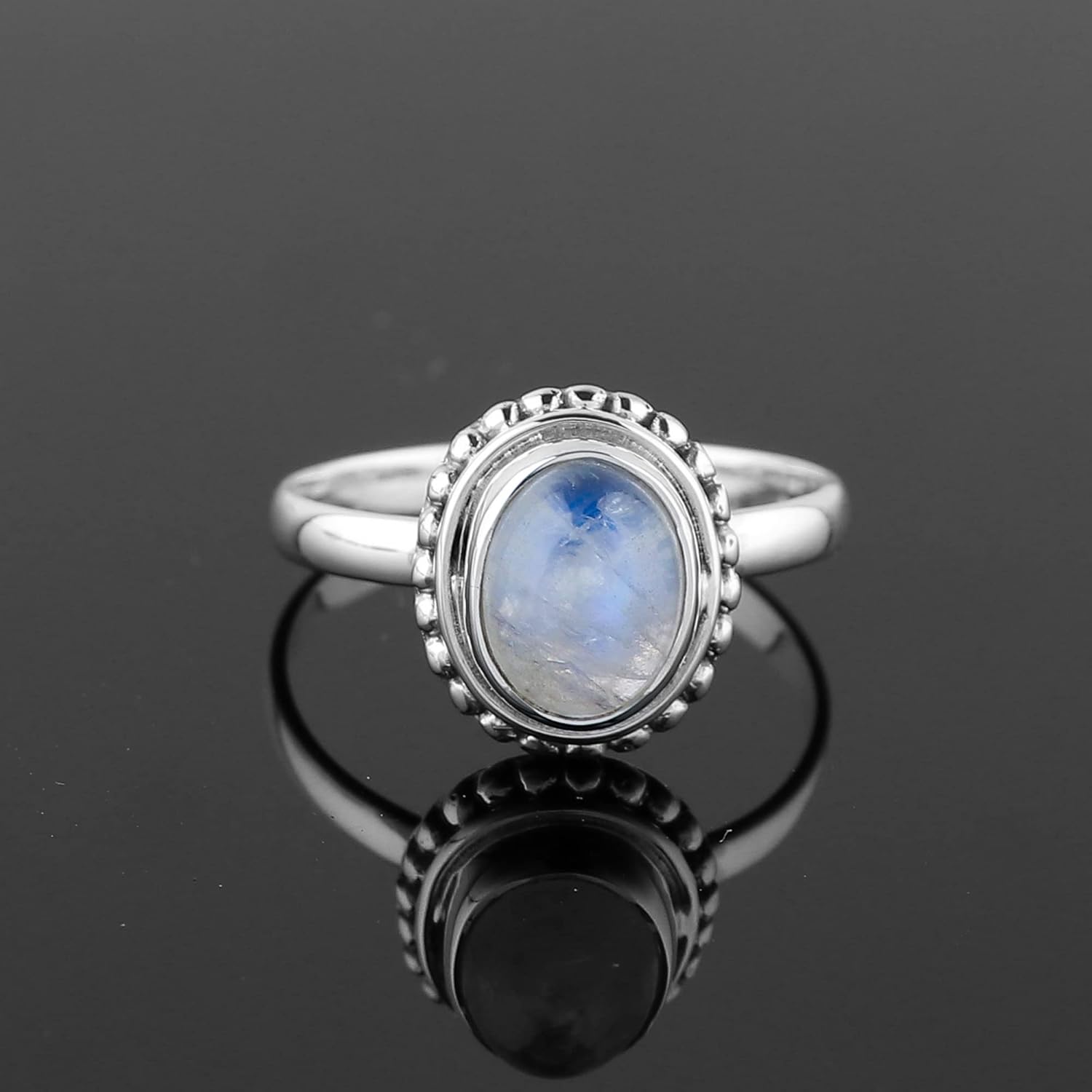 925 Sterling Silver Designer Ring | Natural Gemstones & Brilliant Stones | Handmade Bohemian Jewelry| Healing Crystals | Birthday Elegant Promise Victorian Ring Christmas Gift for Women - Image 3