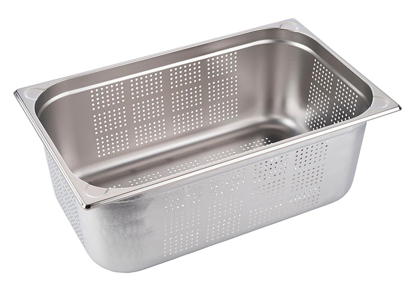 APS 81910 GN 1/1 Behälter perforiert, rostfreier Gastronormbehälter Edelstahl, Abmessungen 325 x 530 mm/Höhe 200 mm