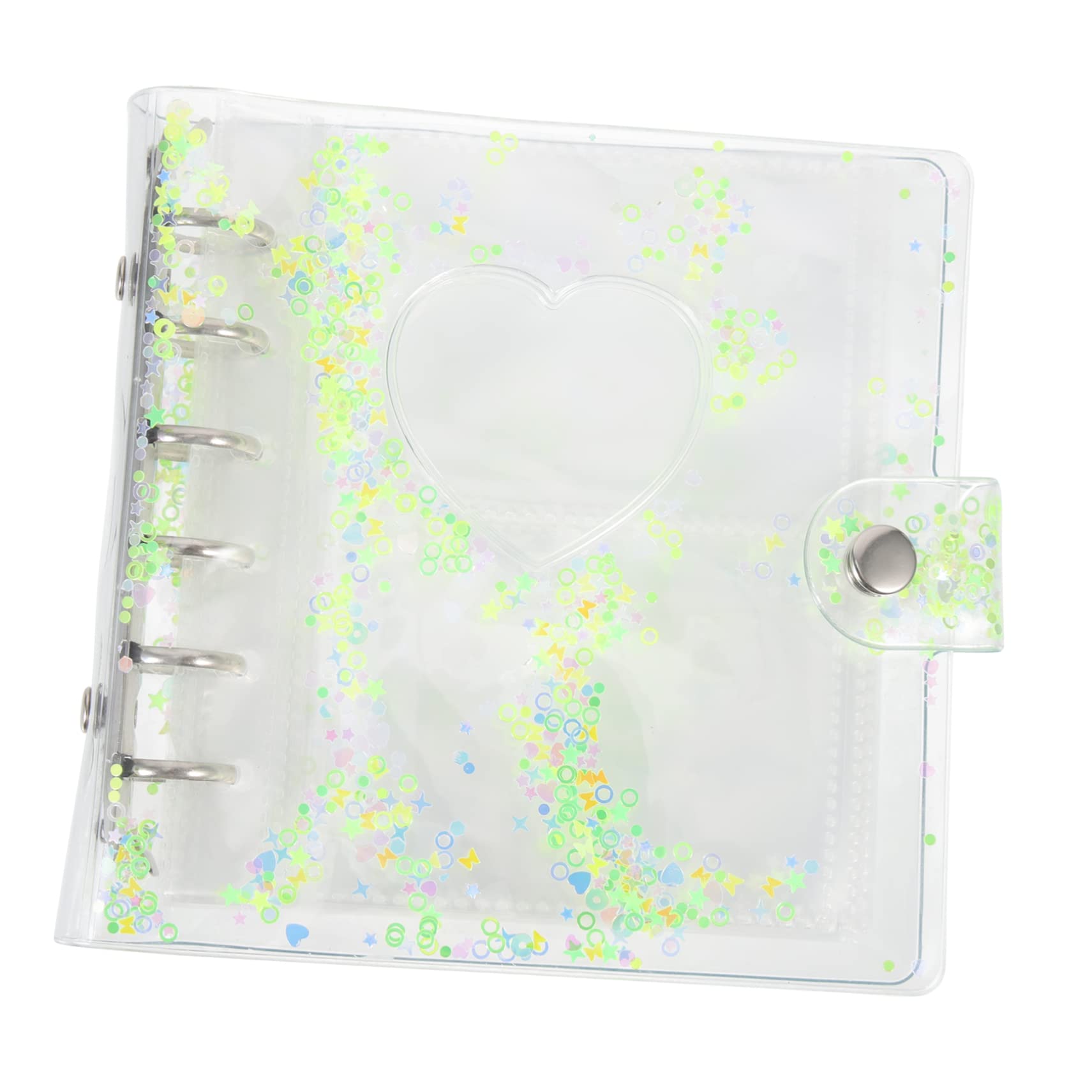 SOLUSTRE 1Set Photo Album Refill Pages with Cover Double Sided Postcard Pockets Photo Sleeve Inserts for Storage of Photos and Collectibles