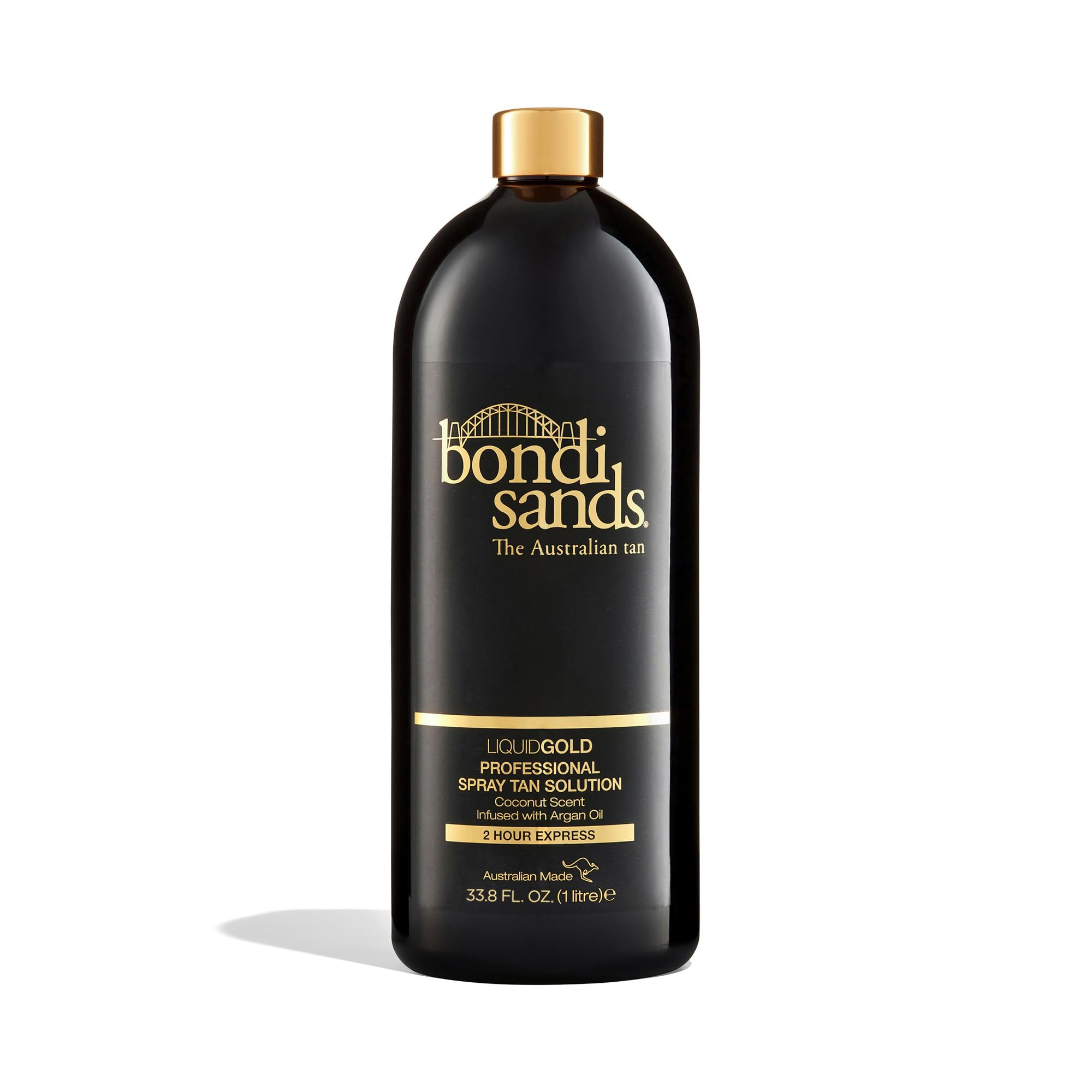 Bondi Sands Professional Self Tan Solution | Fast-Drying Salon Quality Formula with Aloe Vera, Vegan + Cruelty Free, Coconut Scent | 35.2 Oz/1 Liter