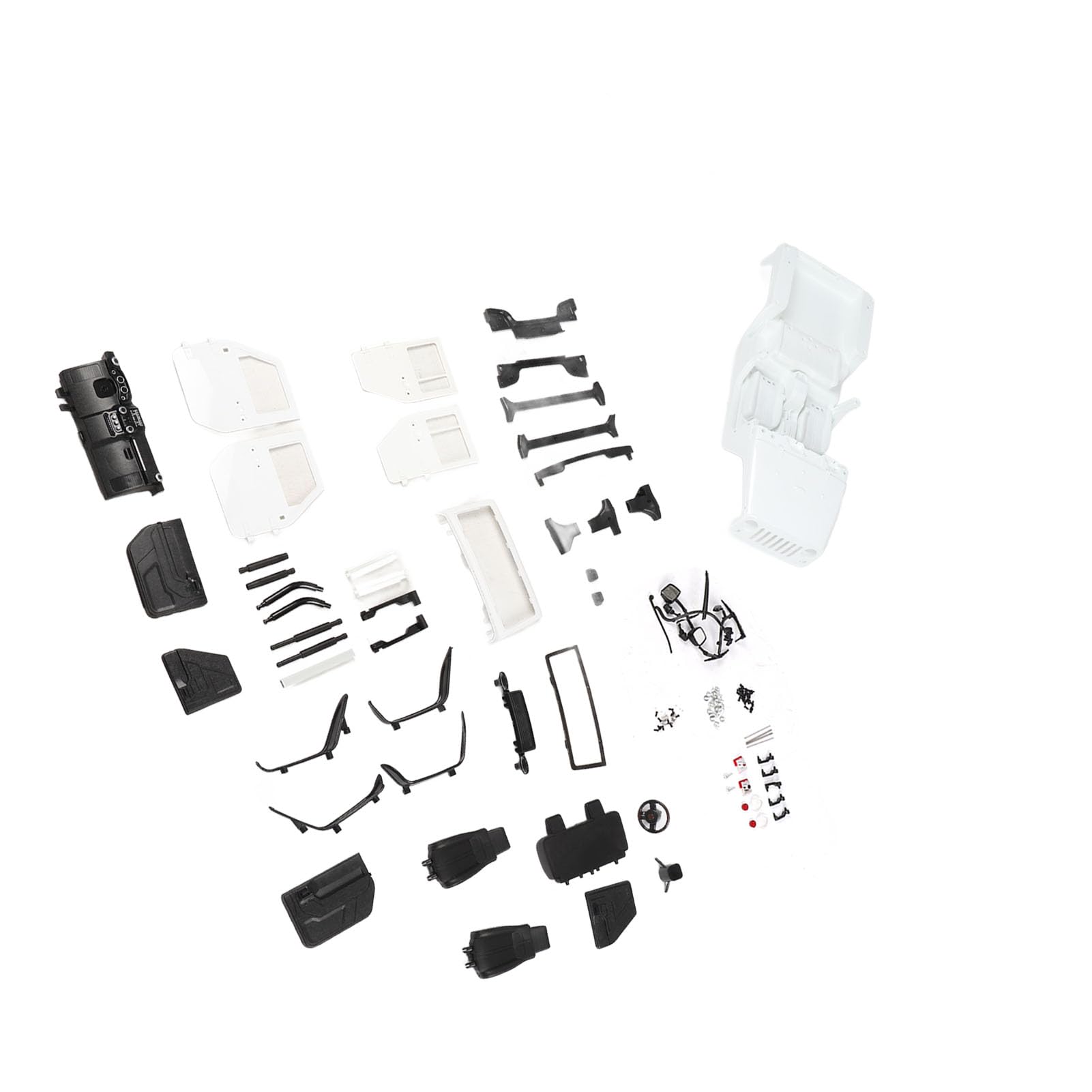 Nadwozie samochodu RC Otwarte nadwozie samochodu Akcesoria Premium Plastik ABS Rozstaw osi 313 mm Niezmontowany zestaw do SCX10 90046 1/10 RC Model samochodu (Biały)