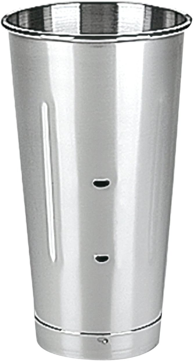 Waring Commercial Stainless Steel Malt Milkshake Mixing Cup, 28 Ounces,Silver