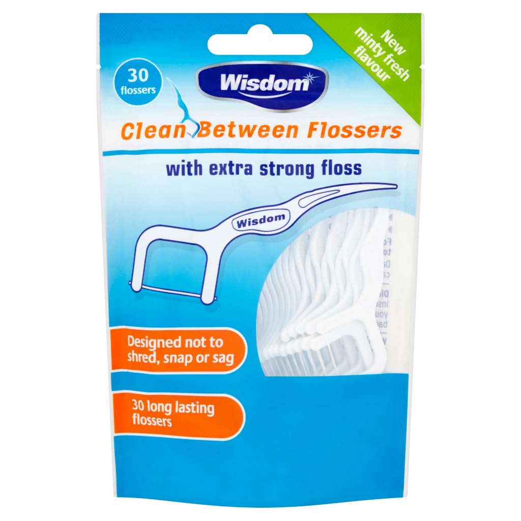 Brand:-Wisdom Wisdom Clean Between Flossers P Shaped - 30 Flossers Per Pack